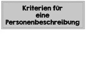 Vorschau - Poster - Visualisierung Kriterien für eine Personenbeschreibung - Seite 1