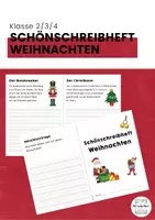 Vorschau - Arbeitsblätter - Schönschreibheft / Abschreibheft Weihnachten - Deckblatt