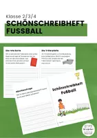 Vorschau - Arbeitsblätter - Schönschreibheft / Abschreibheft Fußball - Deckblatt