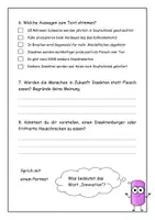Vorschau - Arbeitsblätter - Lesetext über Nahrung: Essen wir in Zukunft Insekten? - Seite 3