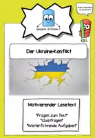Vorschau - Stundenentwürfe - UPDATE Krieg Ukraine Russland - aktuelle Lage erklärt, Stationenarbeit, Lesetexte und Info-Poster (Wachsendes Paket) - Deckblatt