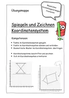 Vorschau - Stationenlernen - Koordinatensystem - Spiegeln und Muster übertragen - Seite 1