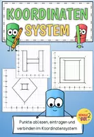 Vorschau - Arbeitsblätter - Koordinatensystem / Punkte ablesen, eintragen und verbinden - Deckblatt
