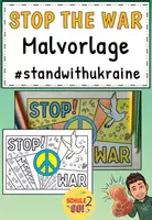 Vorschau - Mal- und Bastelvorlagen - Malvorlage Frieden / Ukraine - Deckblatt