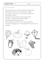 Vorschau - Arbeitsblätter - Leseblätter - Herbst - differenziert - Seite 1