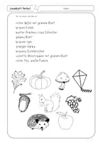 Vorschau - Arbeitsblätter - Leseblätter - Herbst - differenziert - Seite 2