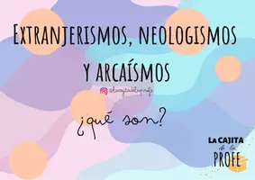 Vista previa - Decoración del aula - Extranjerismos, neologismos y arcaísmos - Portada