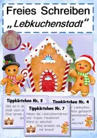 Vorschau - Arbeitsblätter - Freies Schreiben: Lebkuchenstadt - Deckblatt