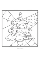 Vorschau - Mal- und Bastelvorlagen - Weihnachten Ausmalbilder Pop Art – 11 kreative Malvorlagen (2-fach differenziert) - Seite 1