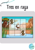 Vista previa - Juegos / Gamificación - Tres en raya: animales en áfrica - Portada