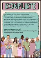 Vorschau - Arbeitsblätter - Konflikte in Familien - Schreiben und Reflektieren - Seite 1