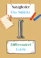 Vorschau - Arbeitsblätter - Das Subjekt Übungen (I) | differenziert - leicht - Deckblatt