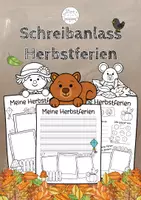 Vorschau - Arbeitsblätter - Meine Herbstferien I Schmuckblatt I Schreibanlass I Ferienreflexion - Deckblatt