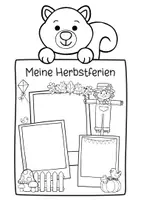 Vorschau - Arbeitsblätter - Meine Herbstferien I Schmuckblatt I Schreibanlass I Ferienreflexion - Seite 1