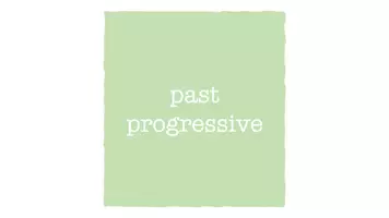 Vorschau - Präsentationen/Tafelbilder - Past Progressive | Tafelbild - Deckblatt