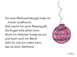 Vorschau - Mal- und Bastelvorlagen - Malgeschichte / rhythmisches Zeichnen zu Weihnachten „WEIHNACHTSKUGEL“ (diverse Versionen u.a. mit & ohne Silbentrennern, im Querformat für Beamer / Tablet etc.) - Seite 3