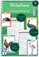 Vorschau - Arbeitsblätter - Wirbeltiere I Wirbeltierklassen I Spiel I Lesespaziergang - Deckblatt