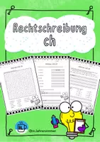 Vorschau - Arbeitsblätter - Rechtschreibung - Wörter mit ch - Deckblatt