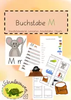 Vorschau - Arbeitsblätter - Buchstabe M Wandtafelmaterial, Arbeitsblätter, Lernkarten - Deckblatt