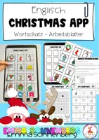 Vorschau - Arbeitsblätter - Christmas App - Wortschatz und Arbeitsblätter - Deckblatt