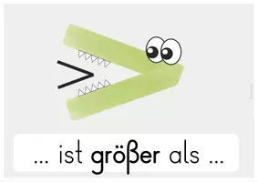Vorschau - Präsentationen/Tafelbilder - größer kleiner gleich: Vergleichsoperatoren (Krokodil und Ente) - Seite 3