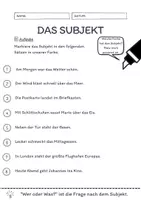 Vorschau - Spiele - Das Subjekt Übungen (I) | differenziert - mittel - Seite 1
