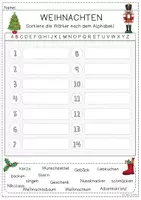 Vorschau - Arbeitsblätter - Weihnachten - Sortieren nach dem ABC Freebie - Seite 2