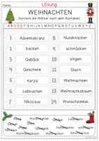 Vorschau - Arbeitsblätter - Weihnachten - Sortieren nach dem ABC Freebie - Seite 3