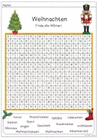 Vorschau - Arbeitsblätter - Weihnachten Suchsel - Seite 1