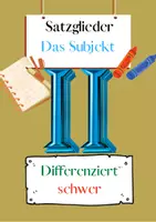 Vorschau - Arbeitsblätter - Das Subjekt Übungen (II) | differenziert - schwer - Deckblatt
