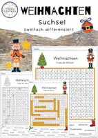 Vorschau - Arbeitsblätter - Weihnachten Suchsel - Deckblatt