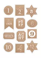Vorschau - Mal- und Bastelvorlagen - Teebeutel Adventskalender - Bastelbogen - Seite 2