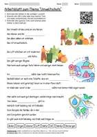 Vorschau - Arbeitsblätter - Lernposter + Arbeitsblatt "Umweltschutz" + Onlineübung & MP3 + Mindmap + Infografik - Seite 1