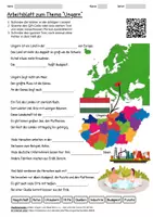 Vorschau - Arbeitsblätter - Arbeitsblatt "Ungarn" + Onlineübung & MP3 + Mindmap + Infografik - Deckblatt