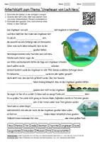 Vorschau - Arbeitsblätter - Arbeitsblatt "Ungeheuer von Loch Ness" + Onlineübung & MP3 + Mindmap + Infografik - Deckblatt