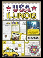 Vista previa - Hojas de trabajo - USA - Illinois (Fact Sheets, Worksheets and Games) - Portada