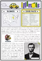 Vista previa - Hojas de trabajo - USA - Illinois (Fact Sheets, Worksheets and Games) - página 2