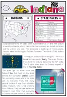 Vista previa - Hojas de trabajo - USA - Indiana (Fact Sheets, Worksheets and Games) - página 2
