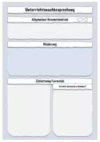 Vorschau - Anderer Materialtyp - Vorlage Nachbesprechung Unterrichtsbesuch NRW - Deckblatt