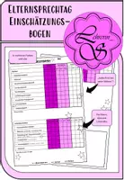 Vorschau - Anderer Materialtyp - Elternsprechtag: Einschätzungsbogen (Sekundarstufe) - Deckblatt