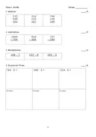 Vorschau - Test - Schularbeit 1b für die 4. Klasse Grundschule/VS mit Lösung - Deckblatt