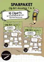 Vorschau - selbst erstellte Cliparts/Grafiken - Sparpaket Clip Art doodles 1& 2 - Deckblatt