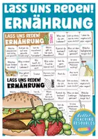 Vorschau - Stationenlernen - Ernährung Spiel Sachunterricht "Lass uns reden!" - Deckblatt
