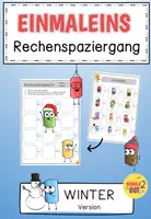 Vorschau - Arbeitsblätter - EINMALEINS - Rechenspaziergang WINTER / Mathe - Deckblatt