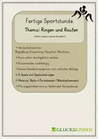 Vorschau - Stundenentwürfe - Ringen und Raufen - Kräfte messen in kleinen Kämpfen II (Fertige Sportstunde) - Deckblatt