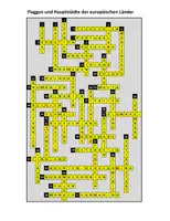 Vorschau - Arbeitsblätter - Europa - Flaggen und Hauptstädte - Deckblatt