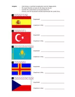 Vorschau - Arbeitsblätter - Europa - Flaggen und Hauptstädte - Seite 1