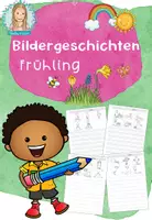 Vorschau - Arbeitsblätter - Frühling | Bildergeschichte | Geschichten schreiben - Deckblatt