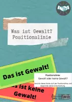 Vorschau - Fördermaterial/Inklusion - Positionslinie zum Thema: Was ist Gewalt? - Deckblatt