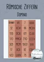 Vorschau - Spiele - Römische Ziffern - Domino - Deckblatt